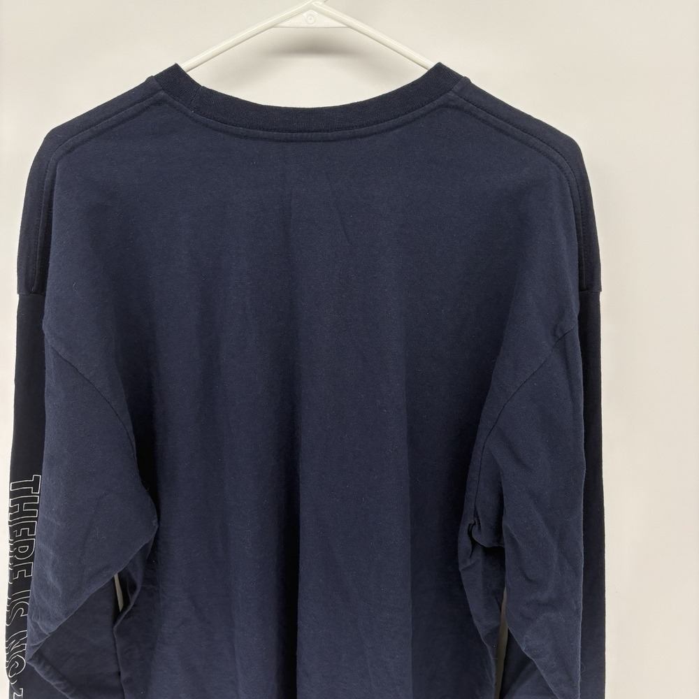 Vintage Nike Blue Long Sleeve Shirt Puff Print Embossed Embroidery Men XL - Picture 8 of 9